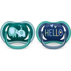 Avent Ultra Air 18m+ - 2 Succhietti Elefante/Hello