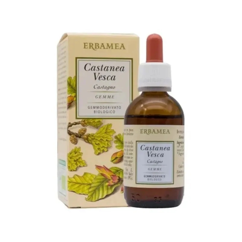 Erbamea Castanea Vesca Gemme Gemmoderivato Bio 50 ml - Integratore Per Il Microcircolo