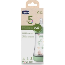Chicco Perfect 5 Eco+ - Biberon Flusso Medio 240 ml Verde