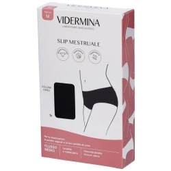 Vidermina Slip Mestruale Flusso Medio Nero Taglia M