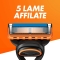 GILLETTE Fusion 5 - 4 Lamette Di Ricambio Per Rasoio