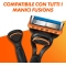 GILLETTE Fusion 5 - 4 Lamette Di Ricambio Per Rasoio