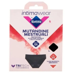Nuvenia Intimawear - Mutandina Mestruale Taglia S - Nero