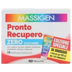 Massigen Pronto Recupero Zero Zuccheri - Integratore per L'Energia 18 Bustine