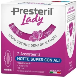 Lady Presteril - 7 Assorbenti Notte Super Con Ali