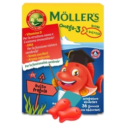 Omega-3 Jelly Fish Fragola 36 Gommose - Integratore Di DHA Per Bambini