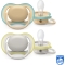 Avent Ultra Air 0-6M+ - 2 succhietti in silicone - Grigio/Marrone