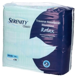 Serenity Classic Relax - 30 Traverse Assorbenti Monouso Per Incontinenza 60 X 90 Cm