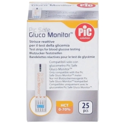 PIC Safe Gluco Monitor - 25 Strisce Reattive Glicemia