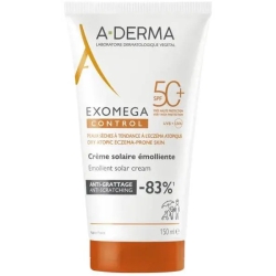 Aderma Crema Solare Viso 50+ SPF Exomega Control Protezione Molto Alta 150 ml