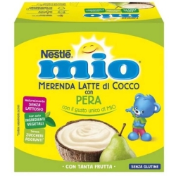Mio Merenda al latte di cocco e pera - 4 vasetti da 90 g