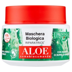 I Provenzali bio aloe -maschera biologica riparatrice per capelli deboli e sfibrati 200 ml