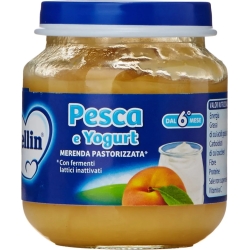 merenda pesca e yogurt 2 vasetti da 120 g