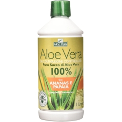 Optima Naturals aloe vera succo 100% ananas e papaya 1 litro