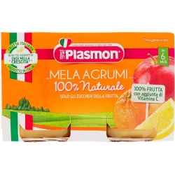 Plasmon omogenizzato mela e agrumi 6m+ 2 vasetti da 104 g