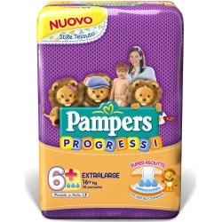 PAMPERS Progressi - 23 Pannolini con Rete Super-Assorbente Taglia 4 Maxi (7-18kg)