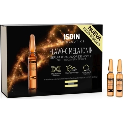 Isdin Isdinceutics Flavo-C Melatonin - Siero Viso Riparatore Notte 30 Fiale