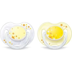 Avent succhietti che si illuminano al buio 0-6 mesi 2 ciucci colori assortiti