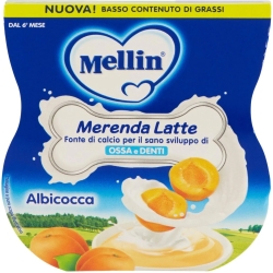 Merenda Latte e Albicocca - 2 Vasetti da 100 g