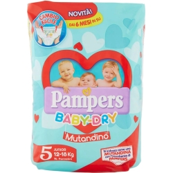 PAMPERS baby dry mutandino - tg 5 junior (12-18 kg) 14 pannolini