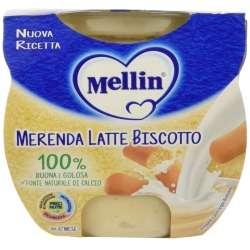 Merenda Latte e Biscotto - 2 Vasetti da 100 gr