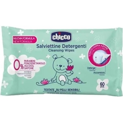 Chicco salviettine detergenti per pelli sensibili 60 salviettine