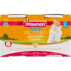 Plasmon Primi mesi - Biscottino granulato senza glutine 2 barattoli da 374 g