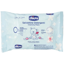 Chicco Salviettine detergenti - 16 salviettine per cambio viso e manine