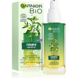 Garnier Bio - Olio notte multi riparatore con Canapa riparatrice 30 Ml