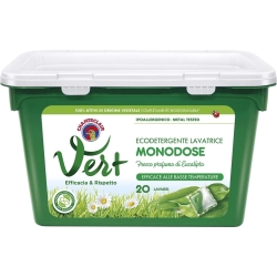 CHANTECLAIR Vert eucalipto - 20 monodosi di detergente per lavatrice
