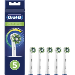 Oral-B CrossAction - 5 testine di ricambio per spazzolini elettrici