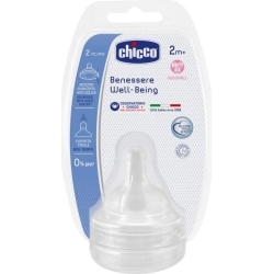 Chicco tettarella benessere in silicone 2m+ flusso regolabile 2 pezzi