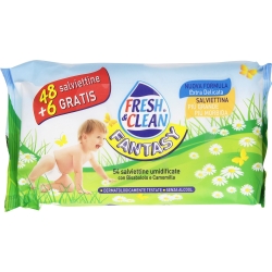 Fresh & Clean Fantasy salviettine umidificate per bambini con bisabololo e camomilla 54 salviette