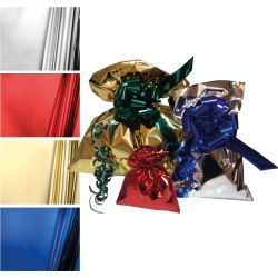 Buste Regalo in ppl metal rosso confezione 50 bustine
