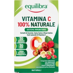 Equilibra Vitamina C 100% Naturale 30 Compresse Masticabili - Integratore Di Vitamina C
