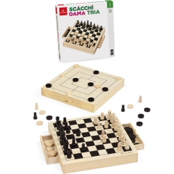Gioco da Tavolo Scacchi Dama Tria