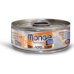 Natural Tonno del Pacifico con Salmone - cibo umido gatti 1 lattina 80 g