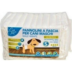 Pannolini a fascia per cani maschi Tg S - 12 fasce