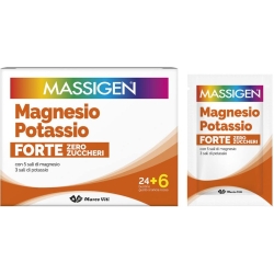 Massigen Magnesio E Potassio Forte Zero Zuccheri 24 + 6 buste