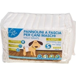 12 Pannolini Super Assorbenti Per Cani Taglia S
