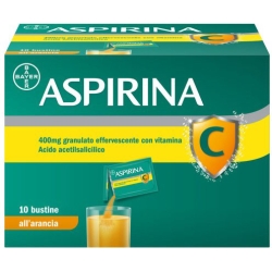 Aspirina C 400 mg - antinfiammatorio granulato effervescente con Vitamina C 10 Bustine Arancia