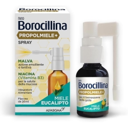 NeoBorocilina Neoborocillina Propolmiele+ Spray 20 ml Gusto Miele E Eucalipto - Integratore Per La Gola