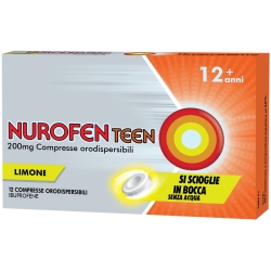 NurofenTeen 200 Mg 12 compresse orodispersibili Gusto Limone - Analgesico