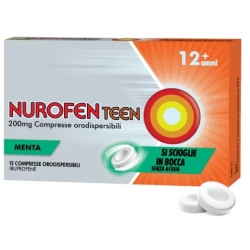 NurofenTeen 200 mg Gusto Menta - Analgesico Antinfiammatorio 12 Compresse Orodispersibili