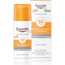 EUCERIN Crema Solare Viso 50 SPF Fluido Antietà Sun Protection Photoaging Control Protezione Alta 50 ml
