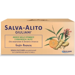 Salva-Alito Giuliani - Integratore contro l'alito cattivo gusto arancia 30 compresse