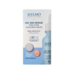 Miamo Crema Solare Viso 50+ SPF Siero Opacizzante Oily Skin Defense Protezione Molto Alta 30 ml