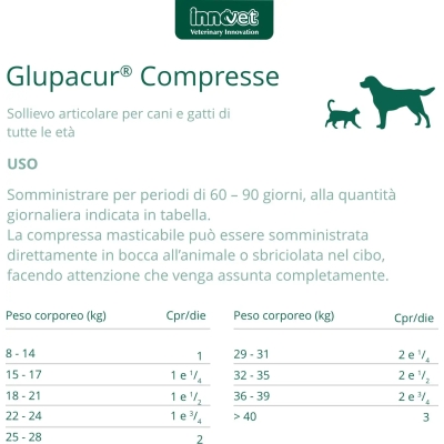 Glupacur 30 compresse - Mangime supplementare per cani e gatti (Confezione Ammaccata)