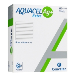Aquacel Extra Con Hydrofiber - 10 Medicazioni Da 5 x 5 cm