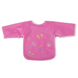 Bavaglino In Plastica Con Maniche - rosa